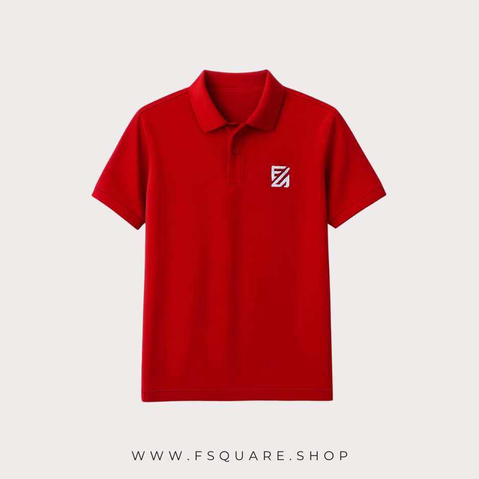 Classic Black Polo T-Shirt with Embroidered Logo