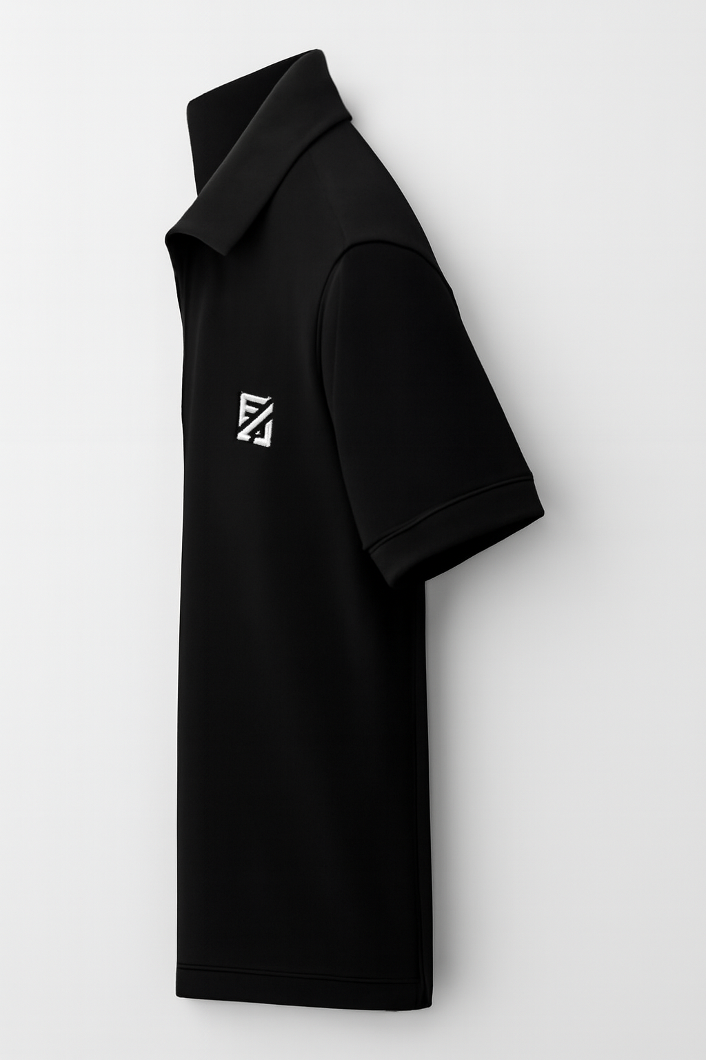Classic Black Polo T-Shirt with Embroidered Logo