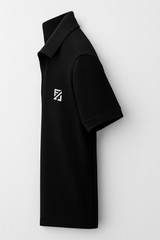 Classic Black Polo T-Shirt with Embroidered Logo