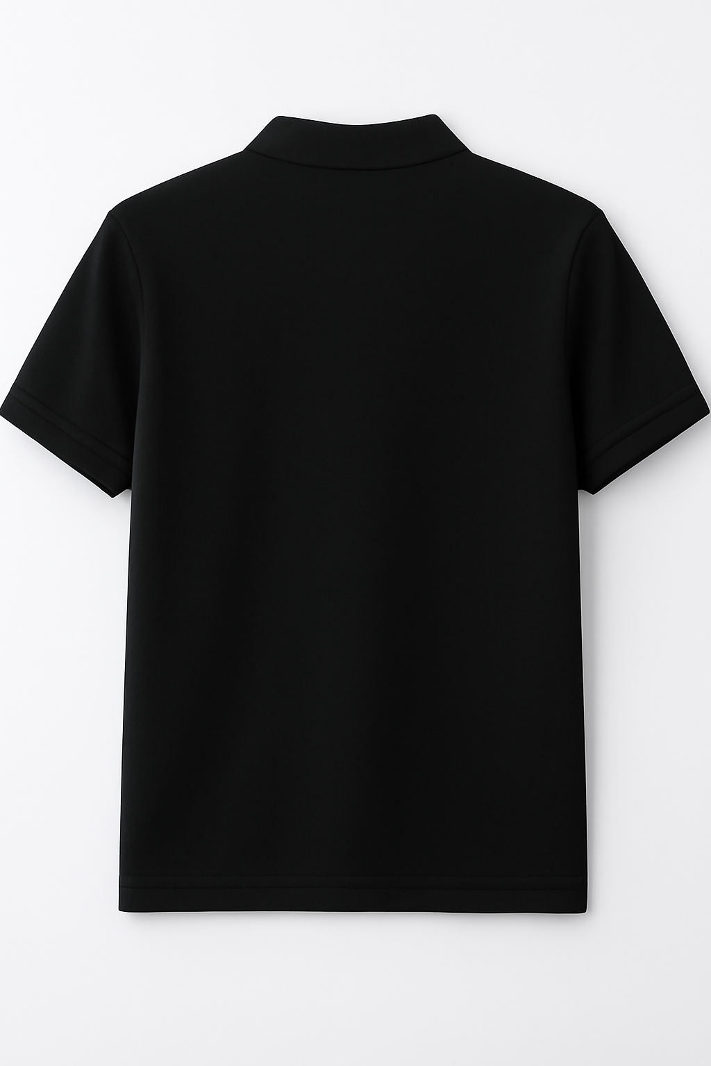 Classic Black Polo T-Shirt with Embroidered Logo